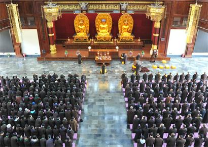 庐山东林寺2017年4月一昼夜经行法会圆满结束