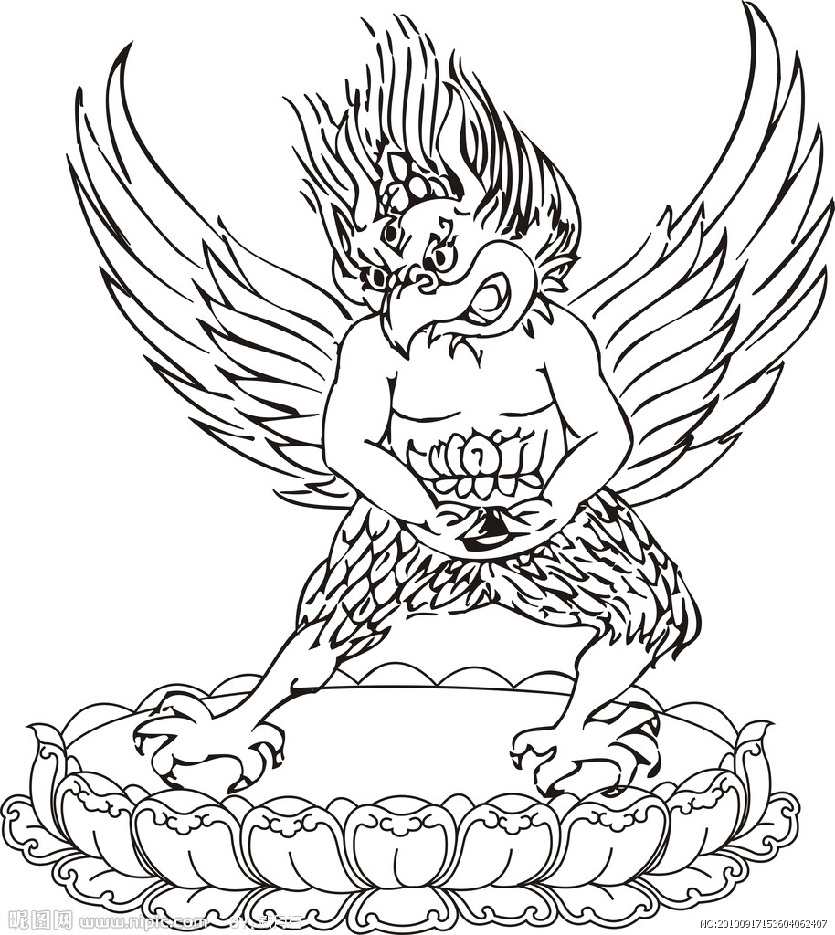 大鹏金翅鸟（迦楼罗）在佛教中有何譬喻?